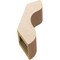 Ekena Millwork 5-inch W x 12-inch D x 16-inch H Carmel Rough Cedar Woodgrain TimberThane Knee Brace, Primed BRCUR05X12X16CARRCPR - alternate 2
